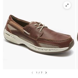 NWOT Dunham MEN'S CAPTAIN BOAT SHOE (Brown Slip On Boat Shoes) size 11.5